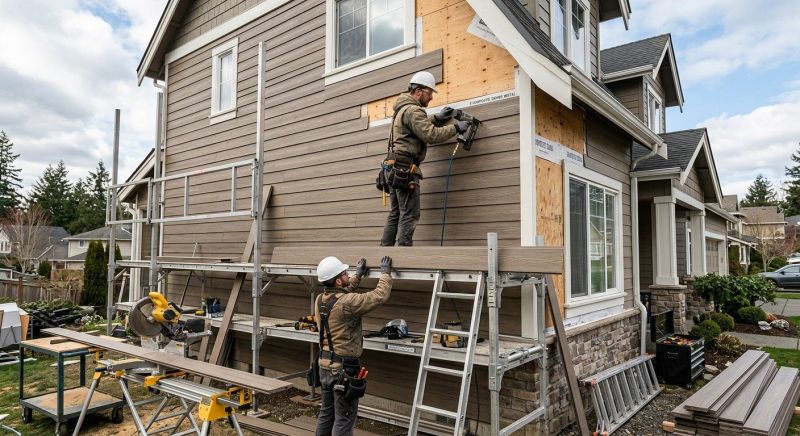 Faux Wood Siding Installation in Hogansville, GA